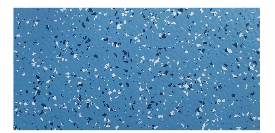 blue rubber floor tile